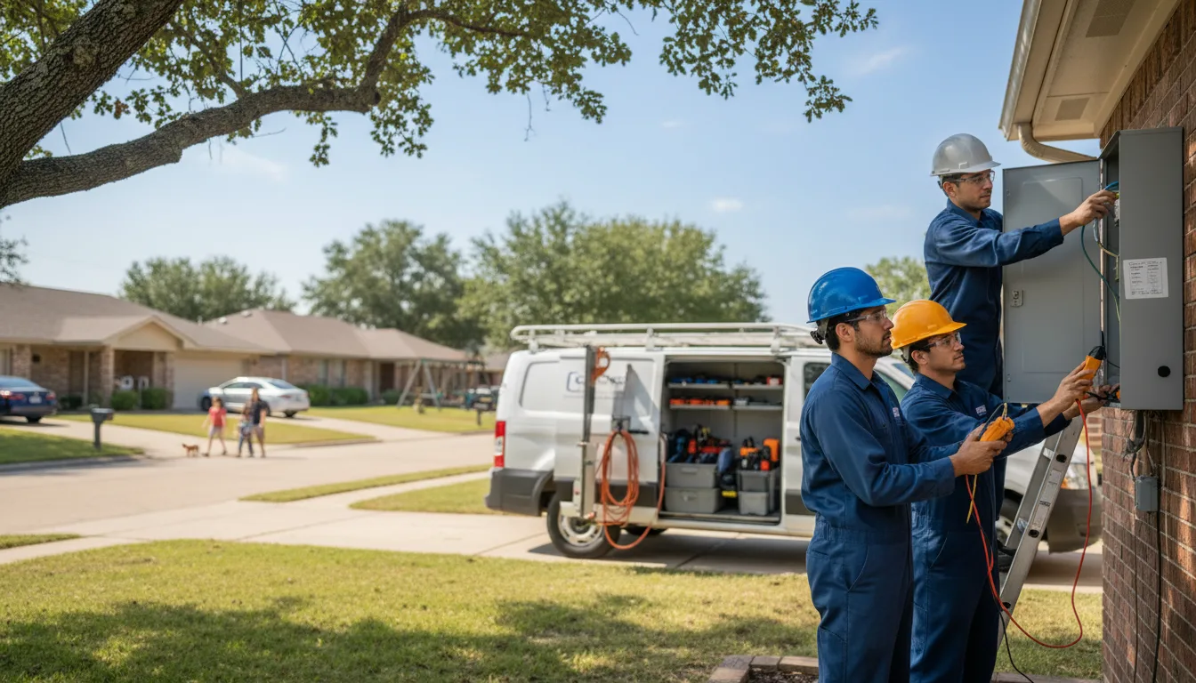 Certified electrician providing emergency electrical services in Tahoka, TX